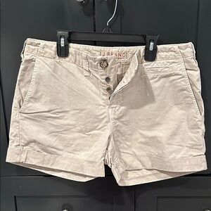 J Brand Stone Beige Cotton Chino Cuffed Shorts